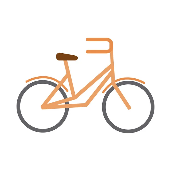 Fiets vervoer recreatieve sport in platte stijl geïsoleerde pictogram — Stockvector