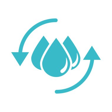 Su damlalarını kaydet doğa sıvı mavi siluet biçimi simgesi