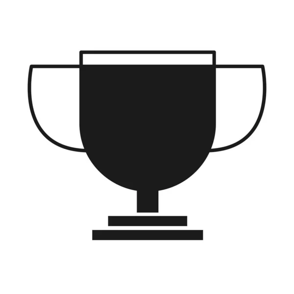 Trofeo taza premio premio silueta estilo icono — Vector de stock