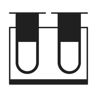 Laboratuvar, sağlık hizmetleri tıbbi ve hastane piktogram siluet stili ikonu