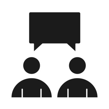 İş adamları iş yönetiminden bahsederek başarılı bir siluet stili simgesi geliştiriyor