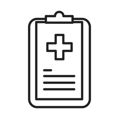 Pano raporuna göre sağlık ve hastane Pictogram çizgisi biçimi simgesi