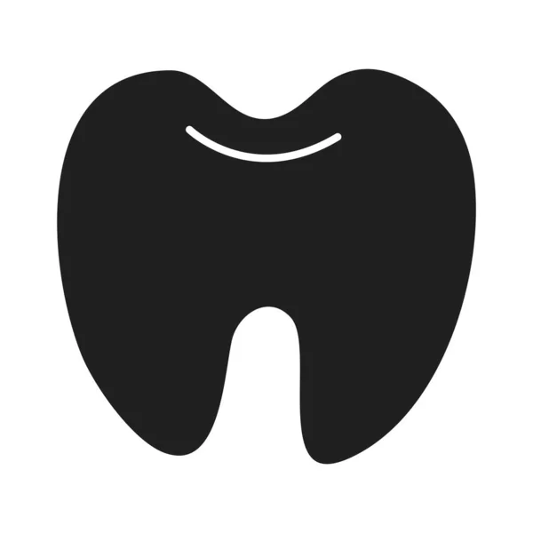 Odontoiatria dentale sanitario medico e ospedale pittogramma silhouette stile icona — Vettoriale Stock
