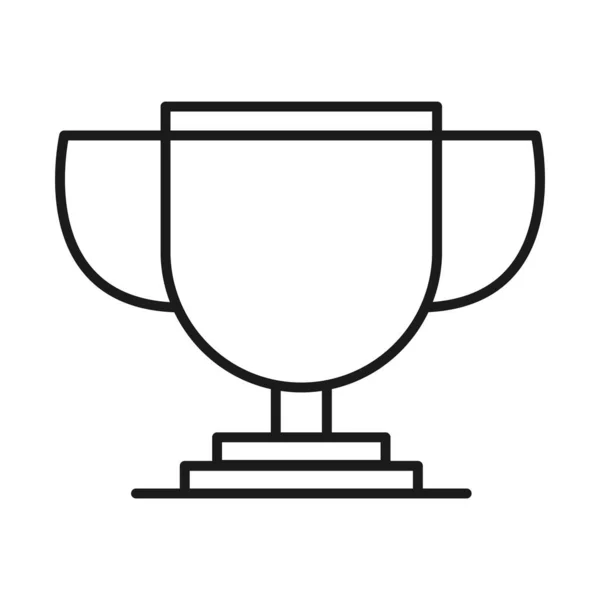 Trofeo taza premio premio línea estilo icono — Vector de stock