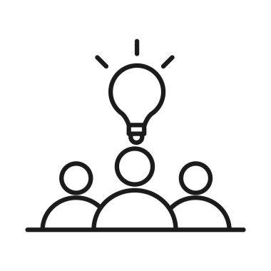 İş adamları ekip çözüm yönetimi başarılı satır biçimi simgesi geliştiriyor