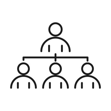 Organizasyon grafiği iş adamları yönetimi başarılı bir satır biçimi simgesi geliştiriyor