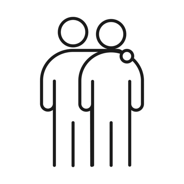 Hombres de negocios equipo de gestión de desarrollo exitoso icono de estilo de línea — Archivo Imágenes Vectoriales