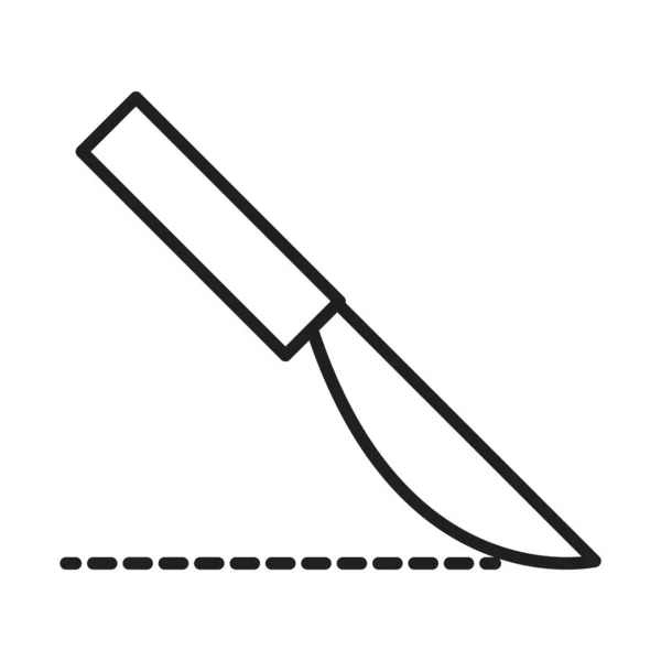 Equipo de bisturí salud médica y hospital pictograma línea estilo icono — Vector de stock