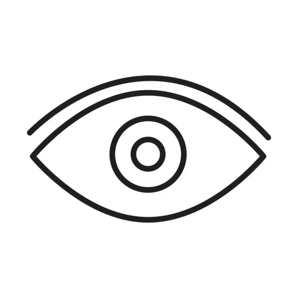Optometria oka opieka zdrowotna medyczna i szpitalna ikona linii piktogramów — Wektor stockowy