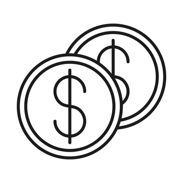 成功したラインスタイルのアイコンを開発するお金の金融経営 — ストックベクタ