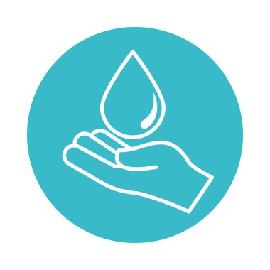 el bakımı su damlası Sıvı mavi blok biçimi simgesi