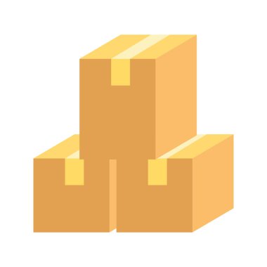 izole edilmiş simge tasarımı istiflenmiş lojistik karton kutular