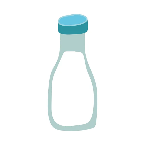 Melk fles vloeistof vers ontbijt voedsel geïsoleerd pictogram ontwerp — Stockvector