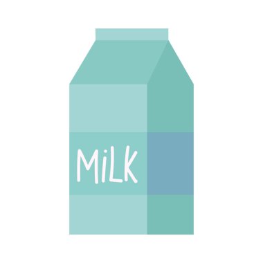 süt kutusu yiyecekleri izole edilmiş simge tasarımı beyaz arkaplan