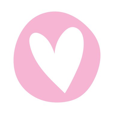 Aşk kalp romantik izole ikon tasarımı beyaz arkaplan