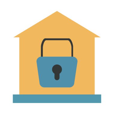 covid 19 koronavirüs, ev güvenliği karantinasında kalın, salgın salgını önleme salgını düz tasarım ikonu