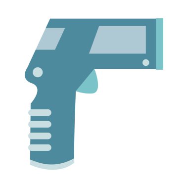 covid 19 koronavirüs, vücut sıcaklığı için tıbbi dijital termometre, salgın hastalıkları önleme salgını düz tasarım ikonu