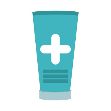 covid 19 coronavirüs, krem tıbbi ürün, önleme salgını salgını salgını düz tasarım ikonu