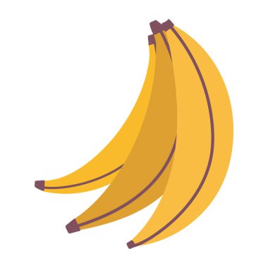 taze meyve tropikal muzlar izole edilmiş ikon tasarımı beyaz arkaplan