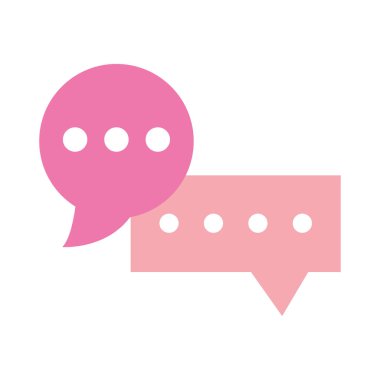 Konuşma baloncukları mesaj sohbet sms izole tasarım simgesi beyaz arkaplan