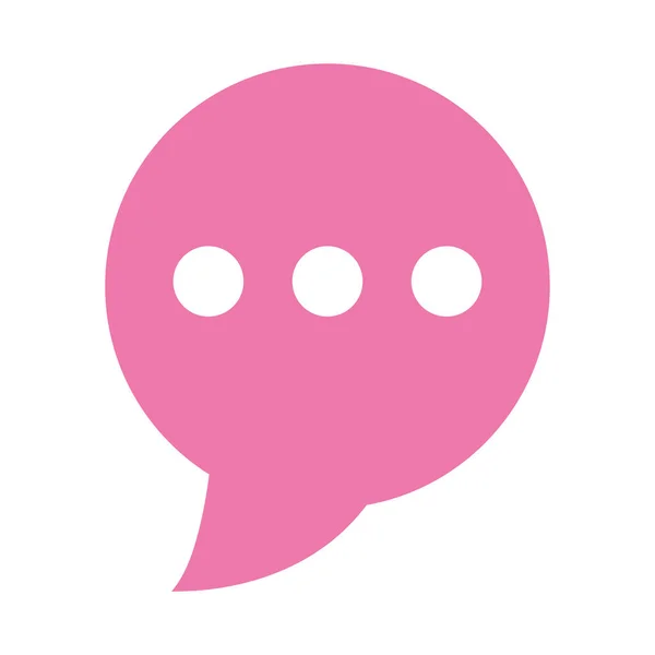Mensagem de bolha de fala chat ícone de design isolado de mídia social — Vetor de Stock