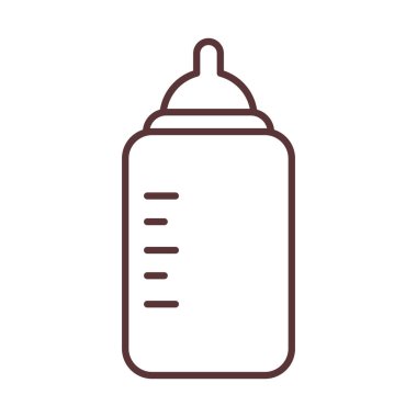 bebek besleme şişesi sütü ve yeni doğan şablon tarzı simge