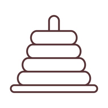 bebek piramit oyuncağı, nesne yeni doğan şablon çizgi tasarım simgesi