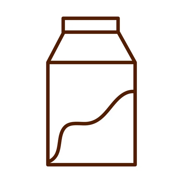 Υγιεινά τρόφιμα μενού φρέσκια διατροφή κουτί γάλα γραμμή στυλ εικονίδιο — Διανυσματικό Αρχείο