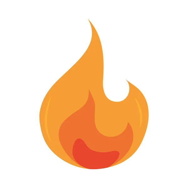 Feuer Flamme glühen glühen flache Design-Ikone — Stockvektor