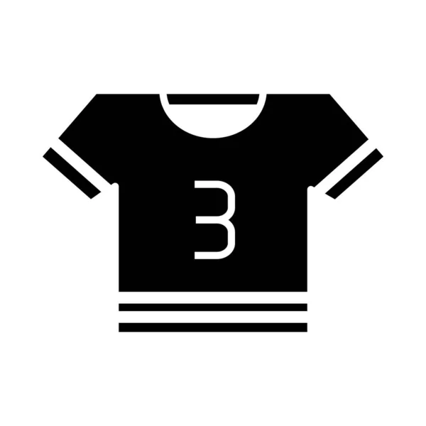 Maillot de football américain uniforme jeu sport professionnel et récréatif silhouette design icône — Image vectorielle