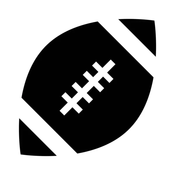 Juego de pelota de fútbol americano deporte profesional y recreativo silueta icono de diseño — Archivo Imágenes Vectoriales