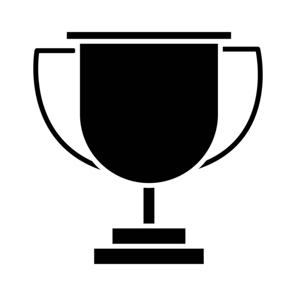 Fútbol americano trofeo taza juego deporte profesional y recreativo silueta icono de diseño — Vector de stock
