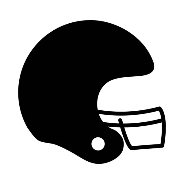 American Football Helm Spiel Sport Profi und Freizeit Silhouette Design-Ikone — Stockvektor