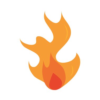 Alev alev yanan düz tasarım simgesi