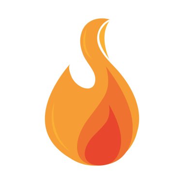 Alev alev yanan düz tasarım simgesi
