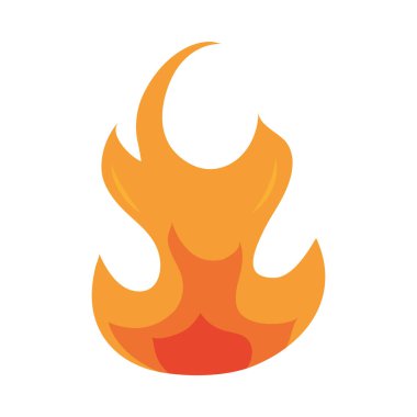 Alev alev yanan düz tasarım simgesi