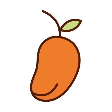 sağlıklı yiyecek taze meyve mango ürün hattı ve stil simgesi doldur