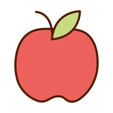 sağlıklı yiyecek taze elma ürün çizgisi ve stil simgesi