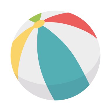 Yaz gezisi ve tatil plaj topu izole tasarım simgesi