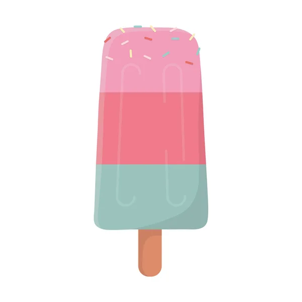 Crème glacée en bâton icône de conception isolée fond blanc — Image vectorielle