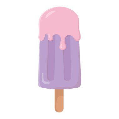 dondurma çubuk izole tasarım simgesi beyaz arkaplan