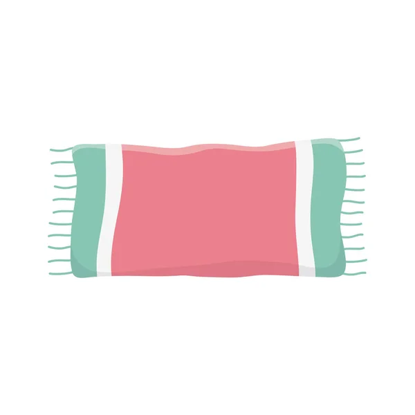 Cartone animato asciugamano bagno isolato design icona sfondo bianco — Vettoriale Stock