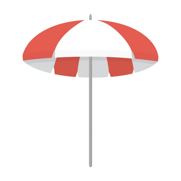 Beach umbrella protection accessory isolated design icon — Stock Vector