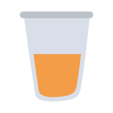 Tek kullanımlık meyve suyu kabı izole tasarım beyaz arkaplan