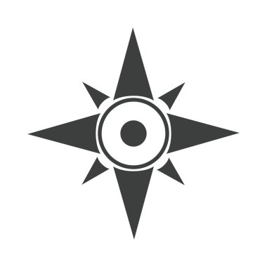 pusula gülü navigasyon kartografi aracı satır tasarım simgesi