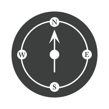 pusula gül keşif yolculuğu kartografi ekipmanı siluet tasarım simgesi