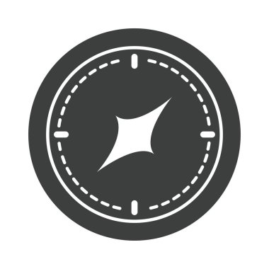 pusula gülü yönlendirme ekipman siluet tasarım simgesi