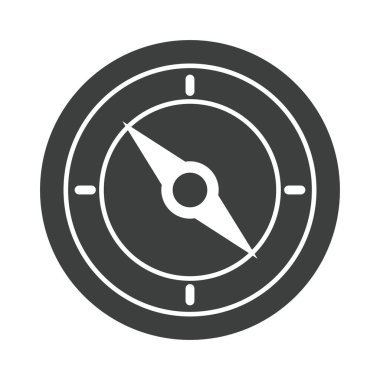 pusula gülü navigasyon haritalama siluet tasarım simgesi