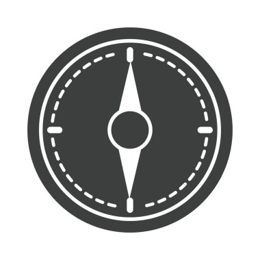 pusula gülü navigasyon haritalama ögesi siluet tasarım simgesi