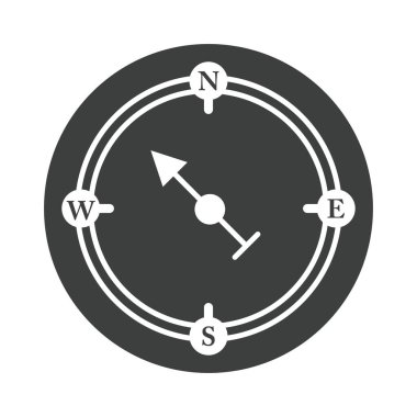pusula gülü seyrüsefer coğrafi teçhizat siluet tasarım simgesi